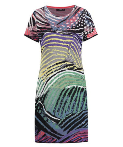 Wave jacquard knit dress - Premium dresses from ivko - Just $284! Shop now at Mary Walter