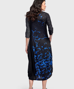 Alembika Crinkle Jersey Stripe Mix Dress