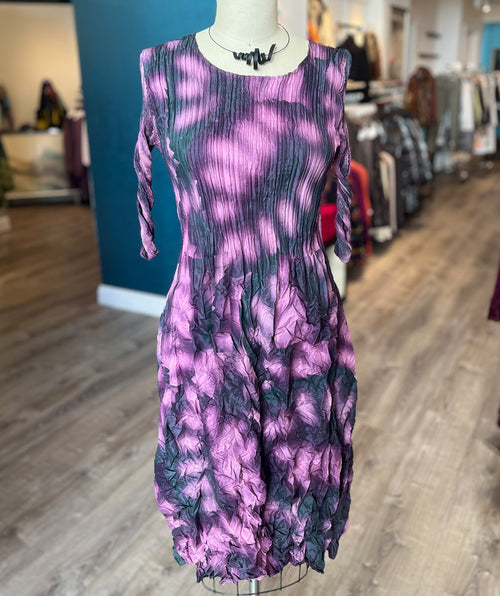 Alquema Smash Pocket Dress Purple Leaf