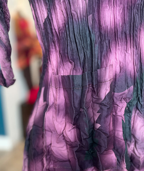 Alquema Smash Pocket Dress Purple Leaf