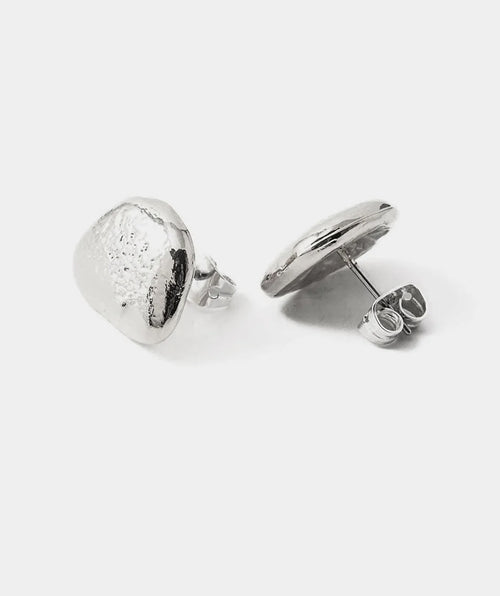 Anne-Marie Chagnon Textured Nugget Earring Silver