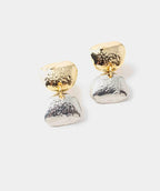 Anne-Marie Chagnon Textured Nugget Two Tone Earring
