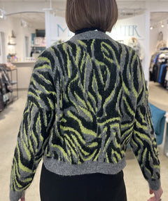 Wild Zebra Pullover Citron - Premium sweaters from B.YU - Just $87! Shop now at Mary Walter