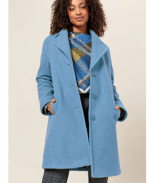 Bianca Boucle Coat Blue Cloud size 44