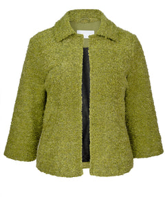 Bianca Boucle Open Jacket Moss size 42