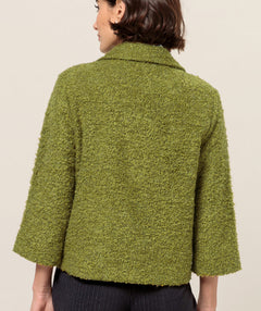 Bianca Boucle Open Jacket Moss size 42