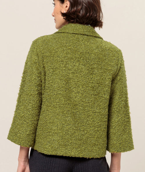 Bianca Boucle Open Jacket Moss size 42