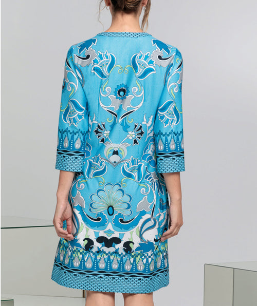 Danilo Border Print Dress - Premium dresses from Bianca - Just $230! Shop now at Mary Walter