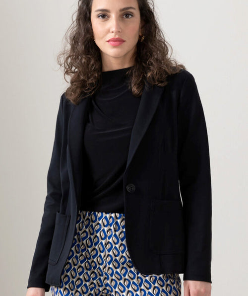 Svenja Stretch Twill Blazer Black - Premium jackets from Bianca - Just $280! Shop now at Mary Walter