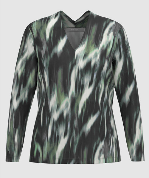 Tina V Neck Tee Greens - Premium tops from Bianca - Just $120! Shop now at Mary Walter