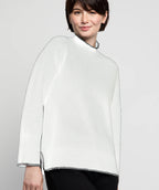 Bylyse Contrast Stitch Pullover White XL
