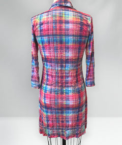 Crinkle dress digital plaid - Premium dresses from David Cline - Just $110! Shop now at Mary Walter