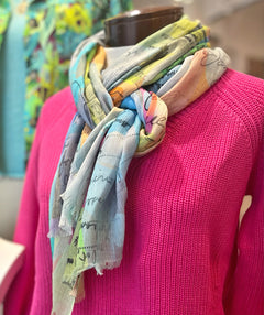 Postcard Collage Scarf