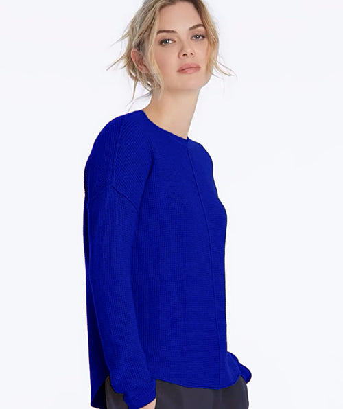 Elliott Lauren Waffle Stitch Relaxed Pullover