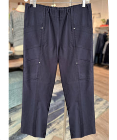 Elliott Lauren Angled Crop Cargo Pant Navy
