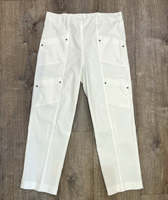 Elliott Lauren Angled Crop Cargo Pant White