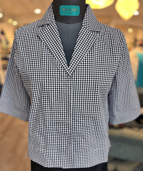 Elliott Lauren Gingham Boxy Shacket