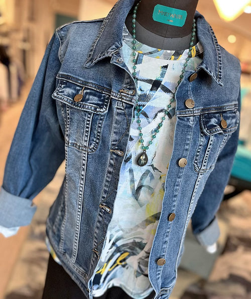 Elliott Lauren Collage Crew Print Jersey Tee