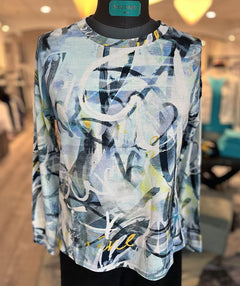 Elliott Lauren Collage Crew Print Jersey Tee