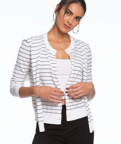 Elliott Lauren Fake Out Cardigan White/Black