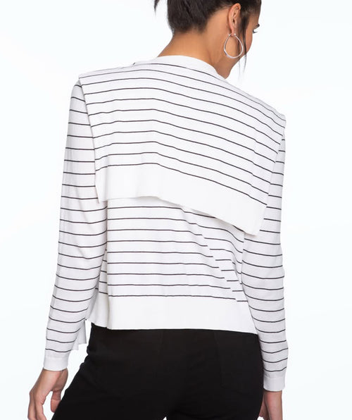 Elliott Lauren Fake Out Cardigan White/Black