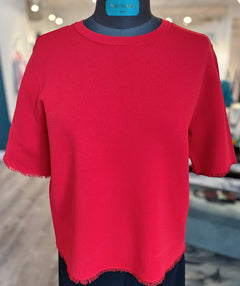 Elliott Lauren In the Fray Top Tomato Red