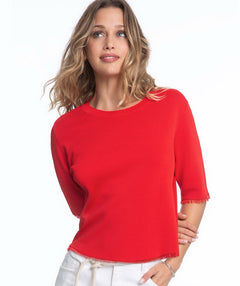 Elliott Lauren In the Fray Top Tomato Red