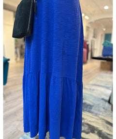 Elliott Lauren Ruffle Hem Tee Dress Royal