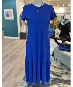 Elliott Lauren Ruffle Hem Tee Dress Royal