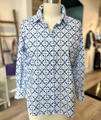 Tile Work Easy Cotton Shirt - Premium tops from Elliott Lauren - Just $174! Shop now at Mary Walter