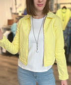 Zip Front Jean Jacket - Premium jackets from Elliott Lauren - Just $240! Shop now at Mary Walter