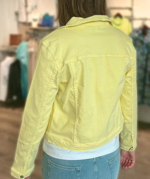 Zip Front Jean Jacket - Premium jackets from Elliott Lauren - Just $240! Shop now at Mary Walter