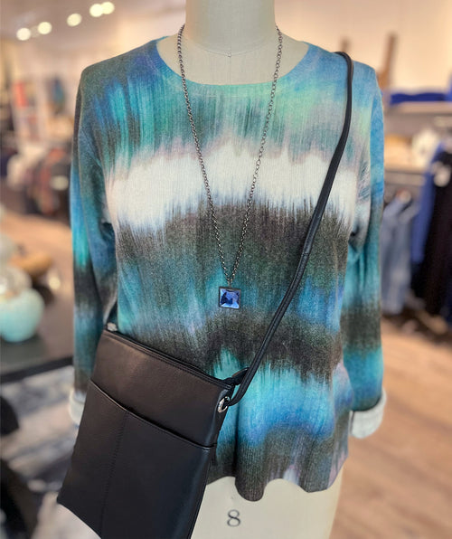 Estheme Blue Dreamscape Cashmere Pullover