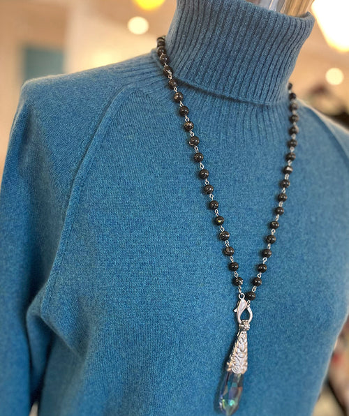 Estheme Exposed Seam Turtleneck Pullover Saphir