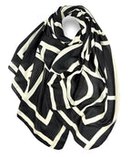 Geo scarf black/cream - Premium scarves from Mary Walter - Just $48! Shop now at Mary Walter