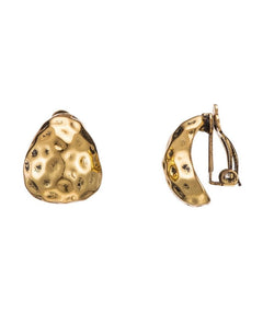 Heliena Hammered Nugget Clip Earring