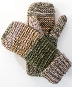 Melange knit mittens