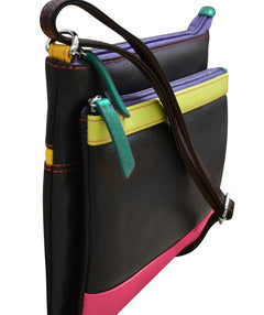 Double zip crossbody bag brights