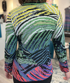 Wave jacquard knit fitted blazer - Premium jackets from ivko - Just $324! Shop now at Mary Walter
