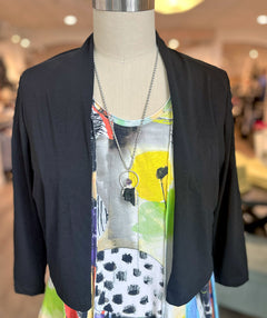 Jersey Bolero Cardigan, Black or White