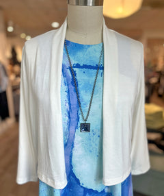 Jersey Bolero Cardigan, Black or White