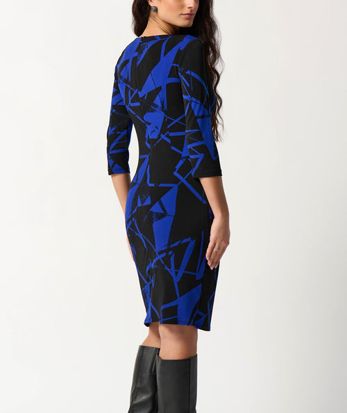 On the Edge Dress Royal/Black