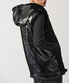 Reversible Faux Fur Vest - Premium jackets from Joseph Ribkoff - Just $149! Shop now at Mary Walter