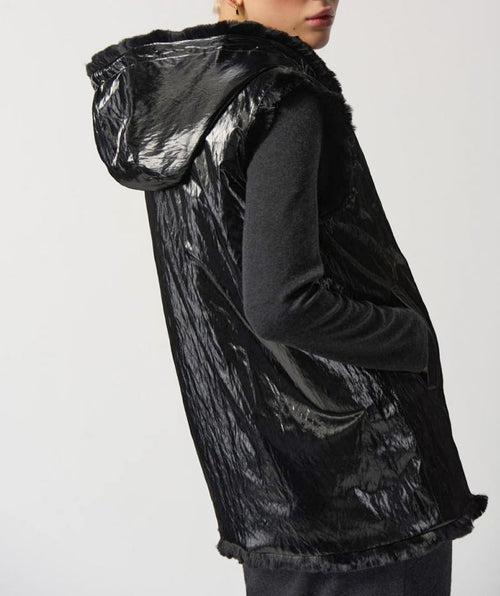 Reversible Faux Fur Vest - Premium jackets from Joseph Ribkoff - Just $149! Shop now at Mary Walter