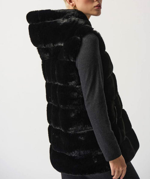 Reversible Faux Fur Vest - Premium jackets from Joseph Ribkoff - Just $149! Shop now at Mary Walter