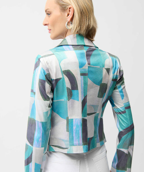 Joseph Ribkoff Geo Delight Moto Jacket