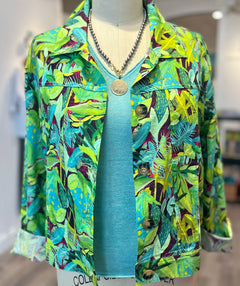 Jungle Linen Jean Jacket size XL