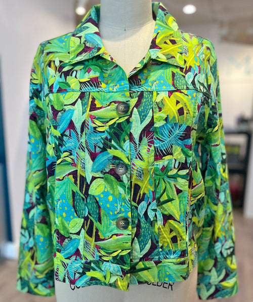 Jungle Linen Jean Jacket size XL