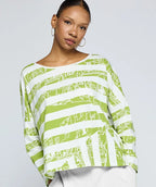Luukaa Astraea Stripe Tee Lime