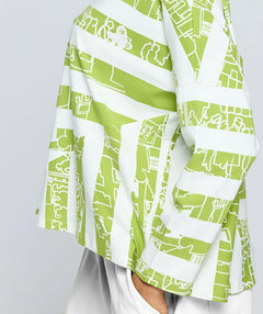 Luukaa Astraea Stripe Tee Lime
